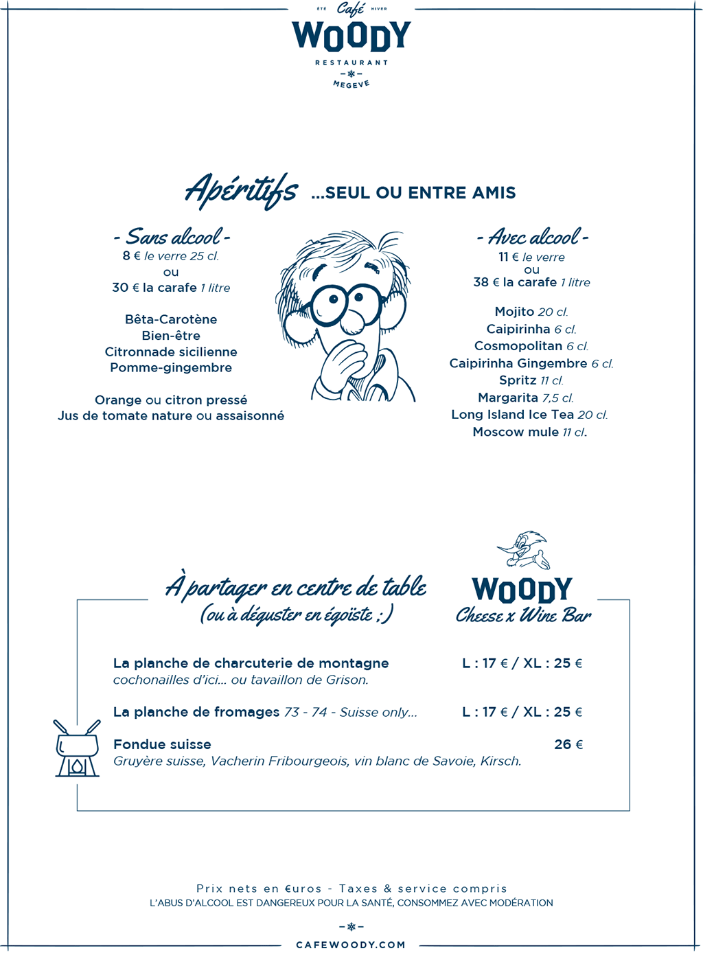 Carte Café Woody Été 2021